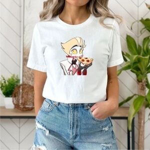 Hazbin Hotel Lucifer Pizza Graphic T Shirt